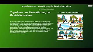 YogaPosen zur Unterstützung der Gewichtsabnahme [upl. by Gnouc]