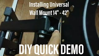 How to Install Universal Swivel TV Wall Mount Bracket 14quot  42quot from Lazada Quick Demo Review [upl. by Liarret605]