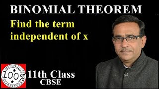 Class 11 Maths Binomial theorem General Term Indepndent term cbse 2019 Q3 [upl. by Aenotna]