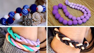 Top 12 DIY Polymer Clay jewelry making VIDEO Tutorial [upl. by Nehtan837]