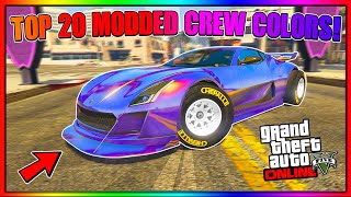 The Top 20 Best Modded Crew Colors In GTA 5 Online Bright ColorsSecret Neon amp More [upl. by Nets]