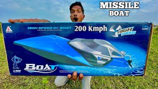 RC Tomahawk Missile Boat Unboxing amp Testing  Chatpat toy tv [upl. by Zetrok806]