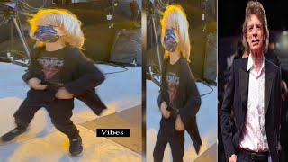 Mick Jaggers Son Deveraux 5 Dances Backstage During Dads Rolling Stones Concert in England [upl. by Litton]