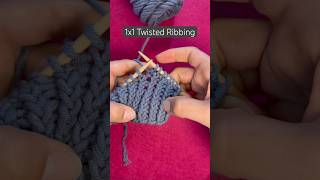 Twisted Rib Stitch Tutorial  using ktbl and ptbl knittingpattern shorts [upl. by Alakam]