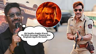 Ajay Devgn Crowd Goes CRAZYYY  Talks About Singham Again Being A DIWALI Gift For Fans [upl. by Nyltyak]