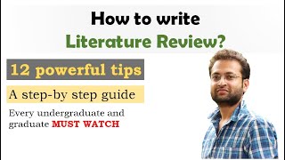 How to easily write a perfect literature review step by step guide 12 powerful tips [upl. by Mose]