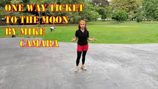 One Way Ticket To The Moon line dance [upl. by Kala]