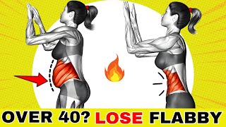 ➜ Over 40 ➜ 30min FLABBY STOMACH Standing Workout [upl. by Ahsekram]