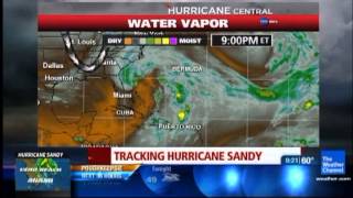 Hurricane Sandy Weather Channel Coverage Clip 1 [upl. by Adnohr599]