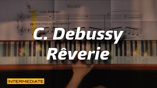 C Debussy Rêverie Slow Motion Piano Tutorial [upl. by Ecar443]