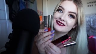 Mouth Sounds  Kisses 💋 ASMR My Favorite Lipsticks [upl. by Neras536]