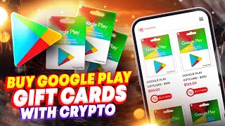 💳 How to Buy Google Play Gift Cards with Crypto  Save Up to 50 [upl. by Nickolas632]