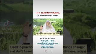 How to perform RUQYA to remove evil eyes [upl. by Jone]