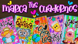 💕CÓMO MARCAR CUADERNOS✏️📒 Taller de Portadas Creativas Aprende Paso a Paso📚😍 [upl. by Roberson411]