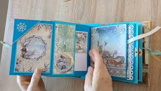 Mini Fantasy scrapbook album Stamperia and PapersForYou [upl. by Barhos]