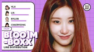 ITZY  BOOMBOXX Line Distribution [upl. by Iatnahs634]