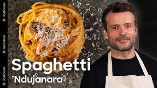 Spaghetti NDUJANARA  I køkkenet med CHRISTIAN PUGLISI [upl. by Drooff]