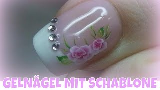 GELNÄGEL MIT SCHABLONE  Gelnagel verlängerung  Lyninails [upl. by Evered]