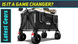 Overmont Collapsible Wagon ULTIMATE AllTerrain Cart [upl. by Kantos]