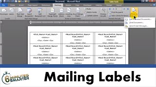 Use Mail Merge to Create Mailing Labels in Word from an Excel Data Set [upl. by Verdha]