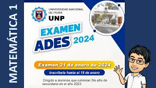 Solucionario Admisión UNP ADES 2024 Matemática 1 [upl. by Delcine694]