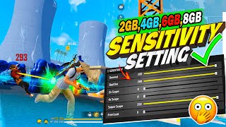 Best Sensitivity Setting For Headshot⚙️ 2GB  3GB  4GB  6GB  8GB  12GB RAM  FREE FIRE [upl. by Carleton748]