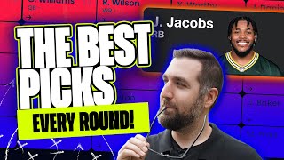 The BEST Picks in EVERY ROUND of Your Fantasy Draft  Fantasy Football Draft Advice [upl. by Linzy]