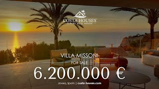 VILLA MISSONI  For Sale Luxury Frontline Villa in Javea Costa Blanca Spain by COSTA HOUSES LV ® [upl. by Groeg]