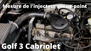 Prise de mesure de injecteur mono point golf 3 cab 18 [upl. by Adolpho]