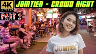 Jomtien Part 2  Crowd everywhere  Previous night of the Christmas Eve 2023 Pattaya Thailand [upl. by Borman]