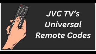 JVC TV Universal Remote Codes [upl. by Peggie298]