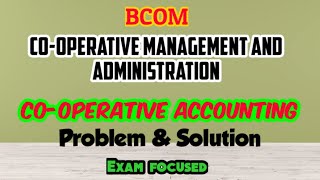 Cooperative Management and Administrationproblem and solutionbcomexam importantlijuzz classess [upl. by Graff]