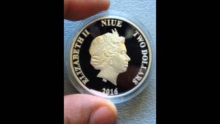 2 dollars Darth Vader Dark Vador 2016 Niue [upl. by Yanttirb434]