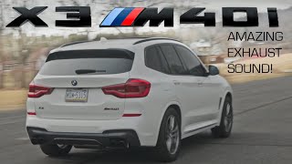 THE BEST X3X4 M40i SOUND BMW X3 M40i with Valvetronic Designs Exhaust  Stock Downpipes [upl. by Hudgens]