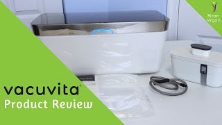 Vacuvita One Touch Storage System Review  Rican Vegan [upl. by Atrim]