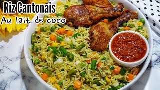 Riz Cantonais au Lait de Coco  Coconut Fried Rice [upl. by Merat]