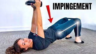 Glutes Exercise To Help Reduce Hip Impingement Pain Modifications [upl. by Itsyrk]