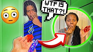 WIPING MY PERIOD BLOOD ON BOYFRIEND PRANKHE FREAKED [upl. by Rocray]