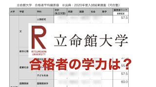 【合格者平均22】立命館大学の一般合格者の学力はどれくらいか？【偏差値関関同立同志社大学】 [upl. by Akahc]