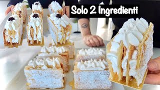 MILLEFOGLIE mono porzioni SOLO 2 INGREDIENTI pastarelle della Domenica [upl. by Eerahs]