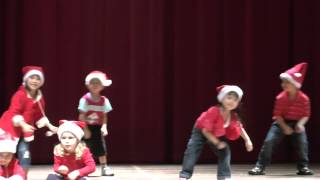 Jingle Bells  Christmas dance song in Chomels Preschool Concert 2012 [upl. by Idnarb]