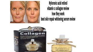 wokali collagen Hylorunic acid vitamin c and retinol serum review [upl. by Hylan]