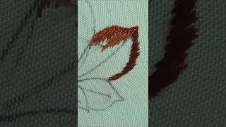 Chestnut Leaf Embroidery Satin Stitch SHORT [upl. by Gabrielson898]