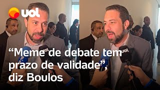 Debate RedeTVUOL Boulos manda indireta para adversários Meme de debate tem prazo de validade [upl. by Yadnus]