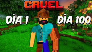 Me paso el Survival más DIFÍCIL que MINECRAFT HARDCORE–Día 1 al 100 [upl. by Downing]