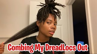 Combing My Dreadlocks Out After 2 Years Of Going Through My Spiritual Journey [upl. by Eloken]