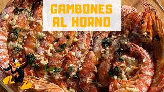 Gambones al Horno con Ajo y Perejil 🦐 ¡RECETA CON GAMBONES [upl. by Oterol]