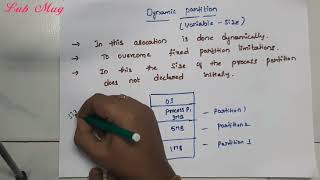 Dynamic Partition or variable size partition in Memory Management 56  Operating System in Telugu [upl. by Kerek590]