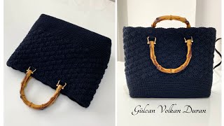 MAKROME İPTEN KOLAY ÖRGÜ ÇANTA YAPIMI 👜 [upl. by Salokkin138]