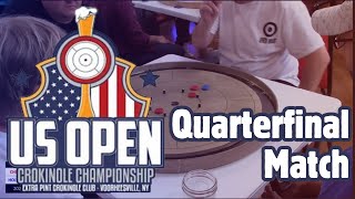 US Open Crokinole Championship 2024 Quarterfinal  Cheeky Buggers VS Holy City Flickers [upl. by Alahc]